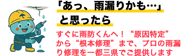 「あっ、雨漏りかも…」と思ったら