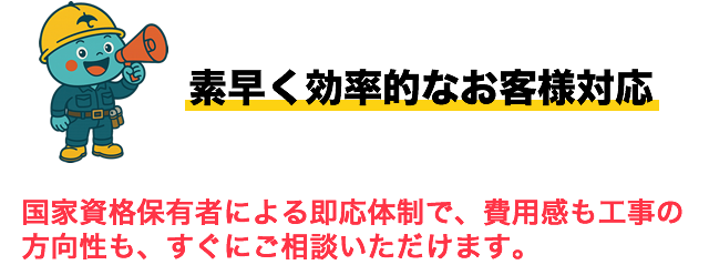 素早く効率的なお客様対応