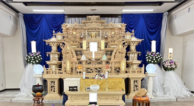 思い出の里会館にて告別式(一日葬)