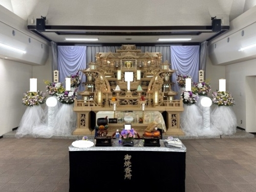 思い出の里会館にて告別式（一日葬）