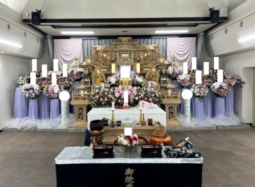 思い出の里会館にて告別式（一日葬）