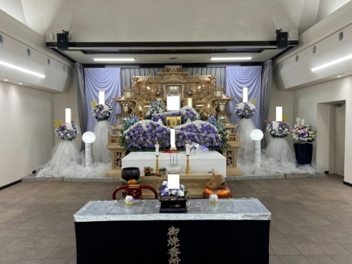 思い出の里会館にて告別式（一日葬）