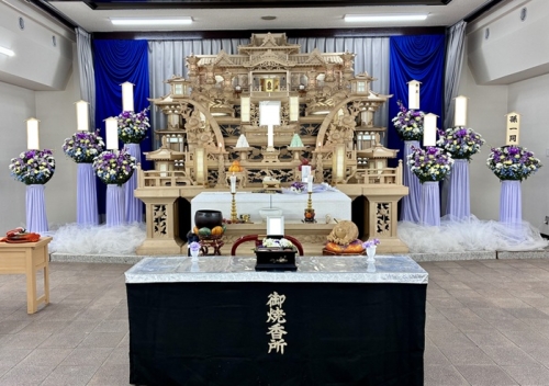 思い出の里会館にて告別式（一日葬）