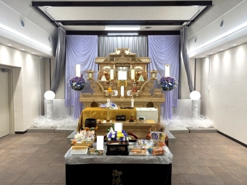 思い出の里会館にて告別式（一日葬）
