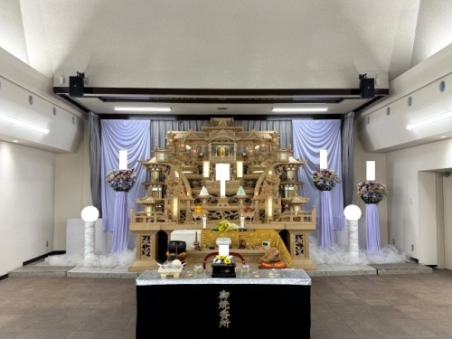 思い出の里会館にて告別式（一日葬）