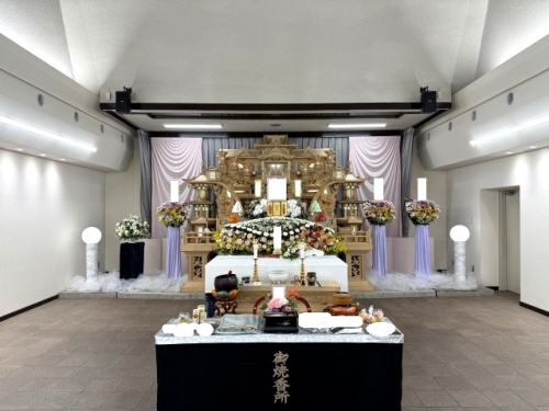 思い出の里会館にて告別式（一日葬）