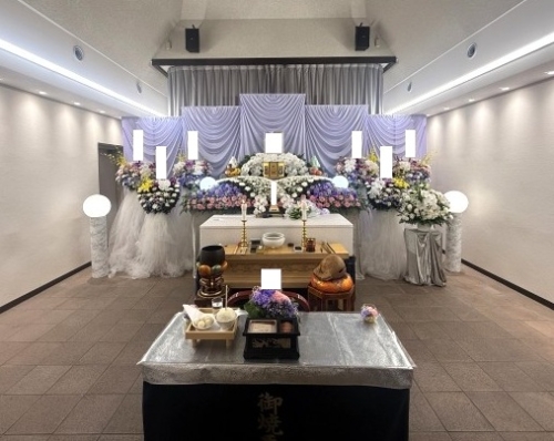 思い出の里会館にて告別式（一日葬）