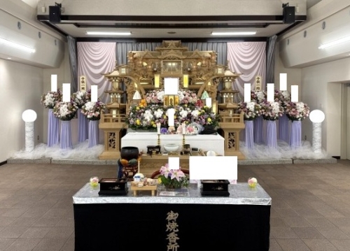 思い出の里会館にて告別式（一日葬）