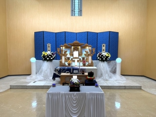 浦和斎場にて告別式（一日葬）
