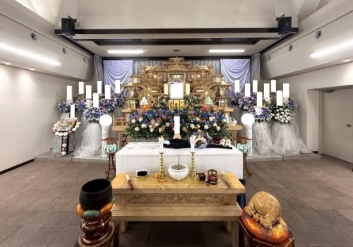 思い出の里会館にて告別式(一日葬)